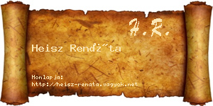 Heisz Renáta névjegykártya